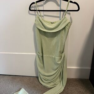 Runaway The Label Key Lime Ruched Mini Dress